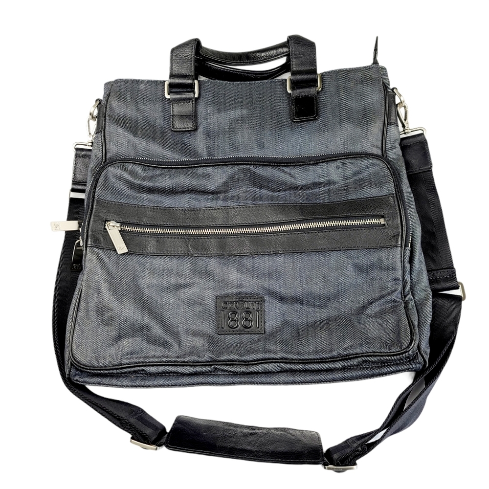 Cerruti 1881 Denim Messenger Navy Blue Bag